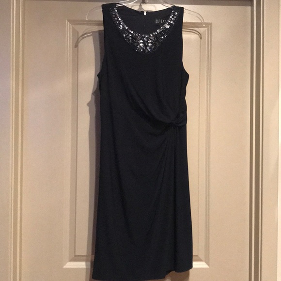 Dj-Jaz | Dresses | Dj Jaz Embellished Navy Blue Dress | Poshmark